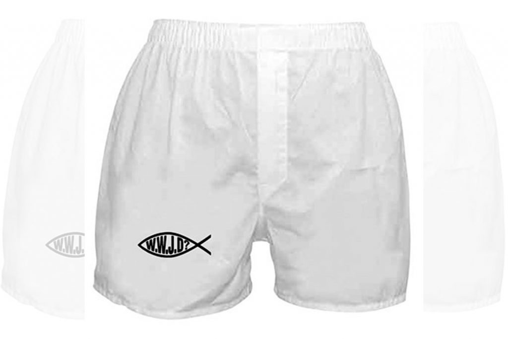 Photo of WWJD boxers