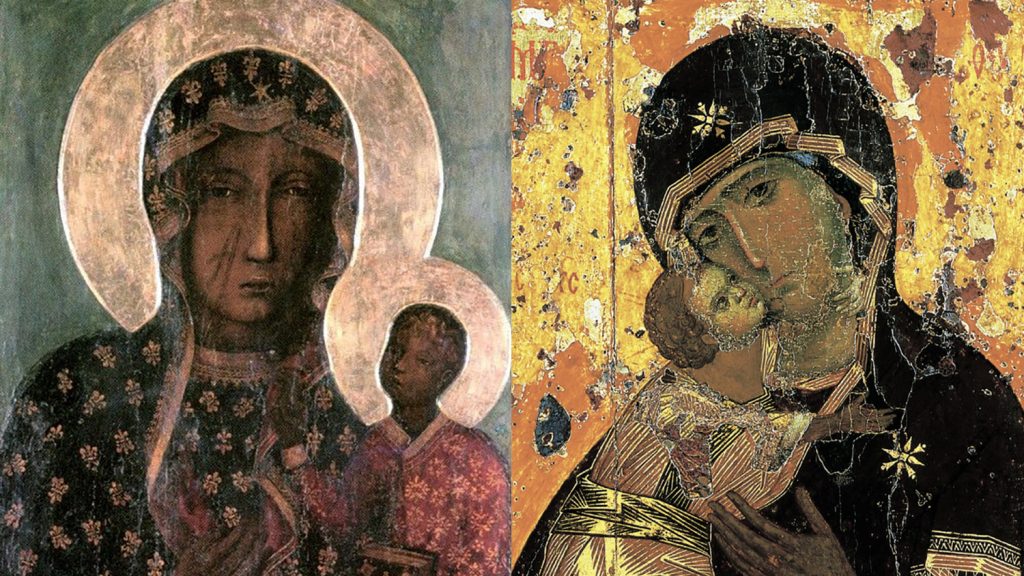 Icons of Częstochowa and Vladimir