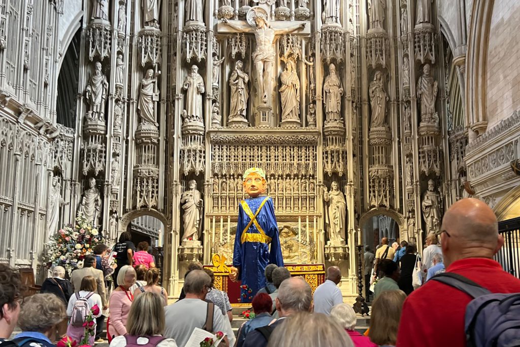 Puppet of St Alban in St Albans Cathedral